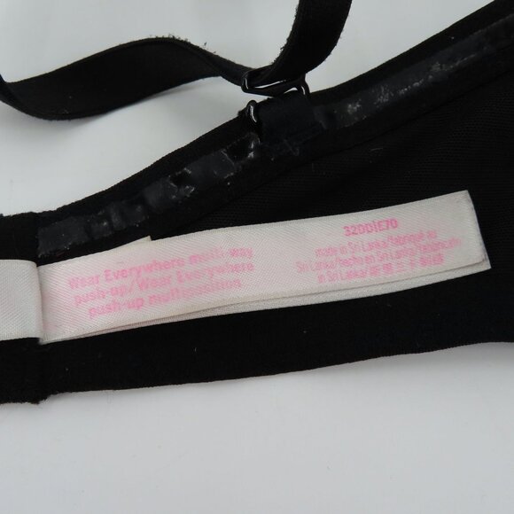 PINK Victorias Secret 32DD Wear Everywhere Multiway Push Up Black Bra Underwire - Picture 11 of 15